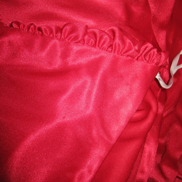 Near Vintage Blondie Nites Red Satin Strapless Cocktail Dress - 9 - Picture 7 of 7